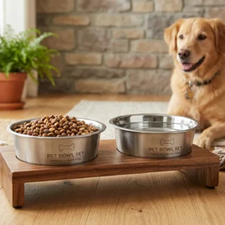 Stainless Steel Pet Bowl Set